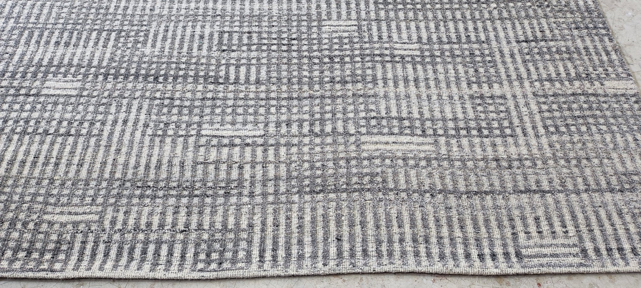 Woody 9.3x12 Hand-Knotted Grey & Silver Modern | Banana Manor Rug Factory Outlet