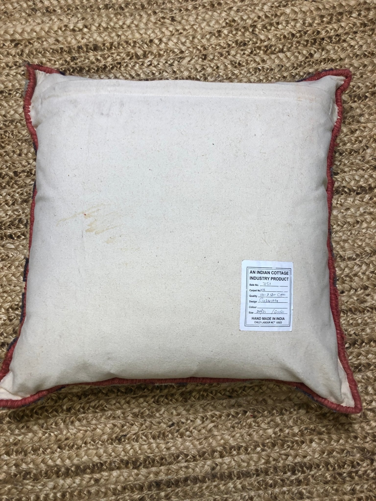 Zig-Zag Multi-Colored Hand Tufted Large Pillow | Banana Manor Rug Company