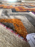 Zig Zaggington 5x7 Orange and Beige Handwoven Durrie | Banana Manor Rug Company