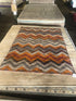 Zig Zaggington 5x7 Orange and Beige Handwoven Durrie | Banana Manor Rug Company