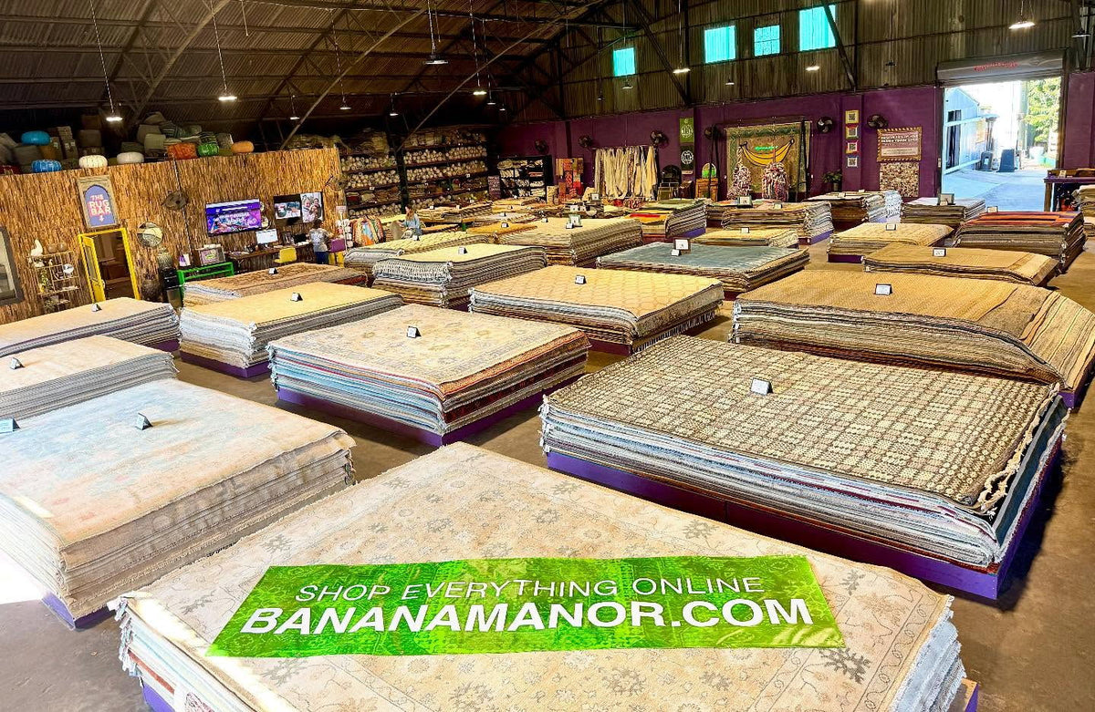 The stacks at the Banana Manor Rug Factory Outlet in New Orleans